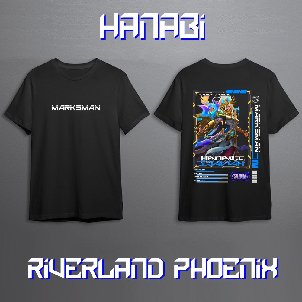 Kaos Pria Mobile Legend Hero Hanabi Skin Keren//Kaos Mobile Legend//Kaos ML//Kaos Skin Hanabi