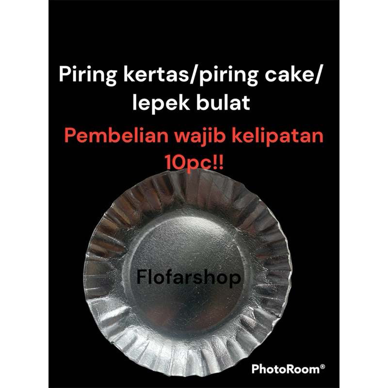 piring kertas lepek cake tart snack bulat