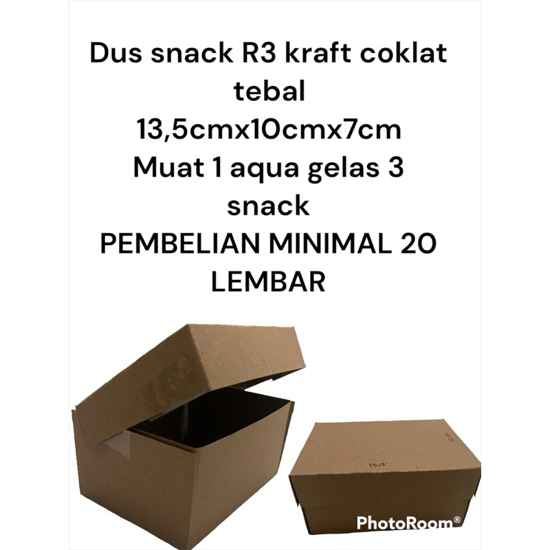 

dos dus snack r3 muat aqua kraft coklat