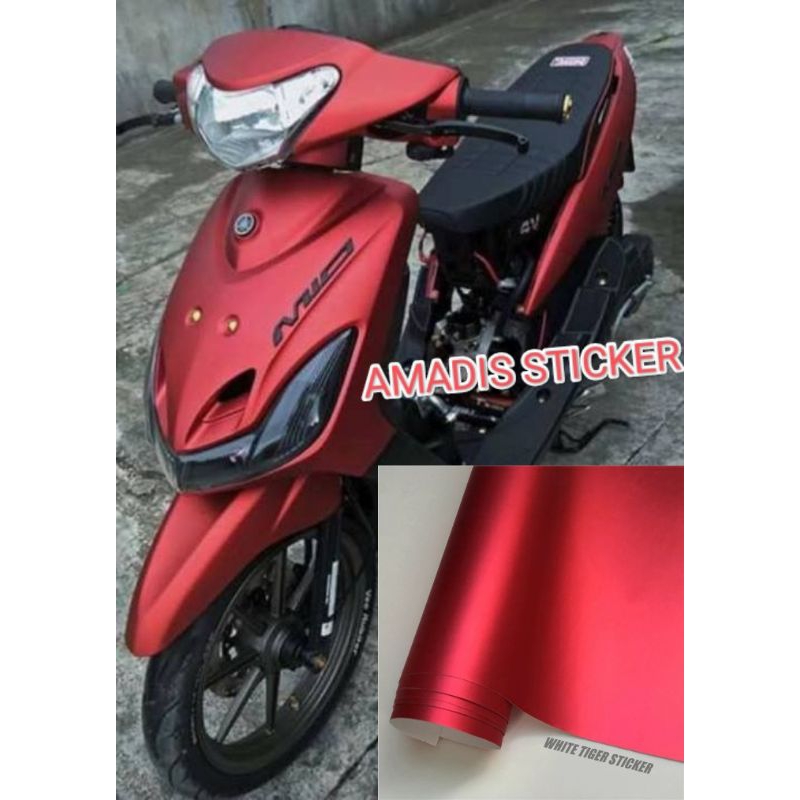 Stiker skotlet motor metalik krom doff merah stiker scotlite motor scotlet motor doff