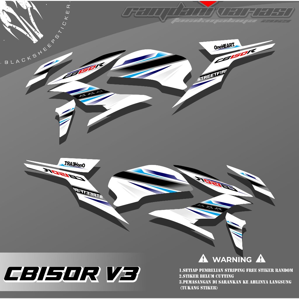 STRIPING CB150R V3 - STIKER VARIASI CB150R NEW - STRIPING CB150R NEW V3
