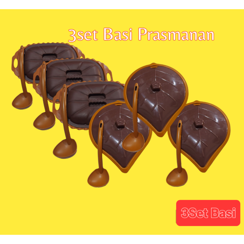 3Set Basi Prasmanan Wadah Tempat  Nasi Sayur & Lauk