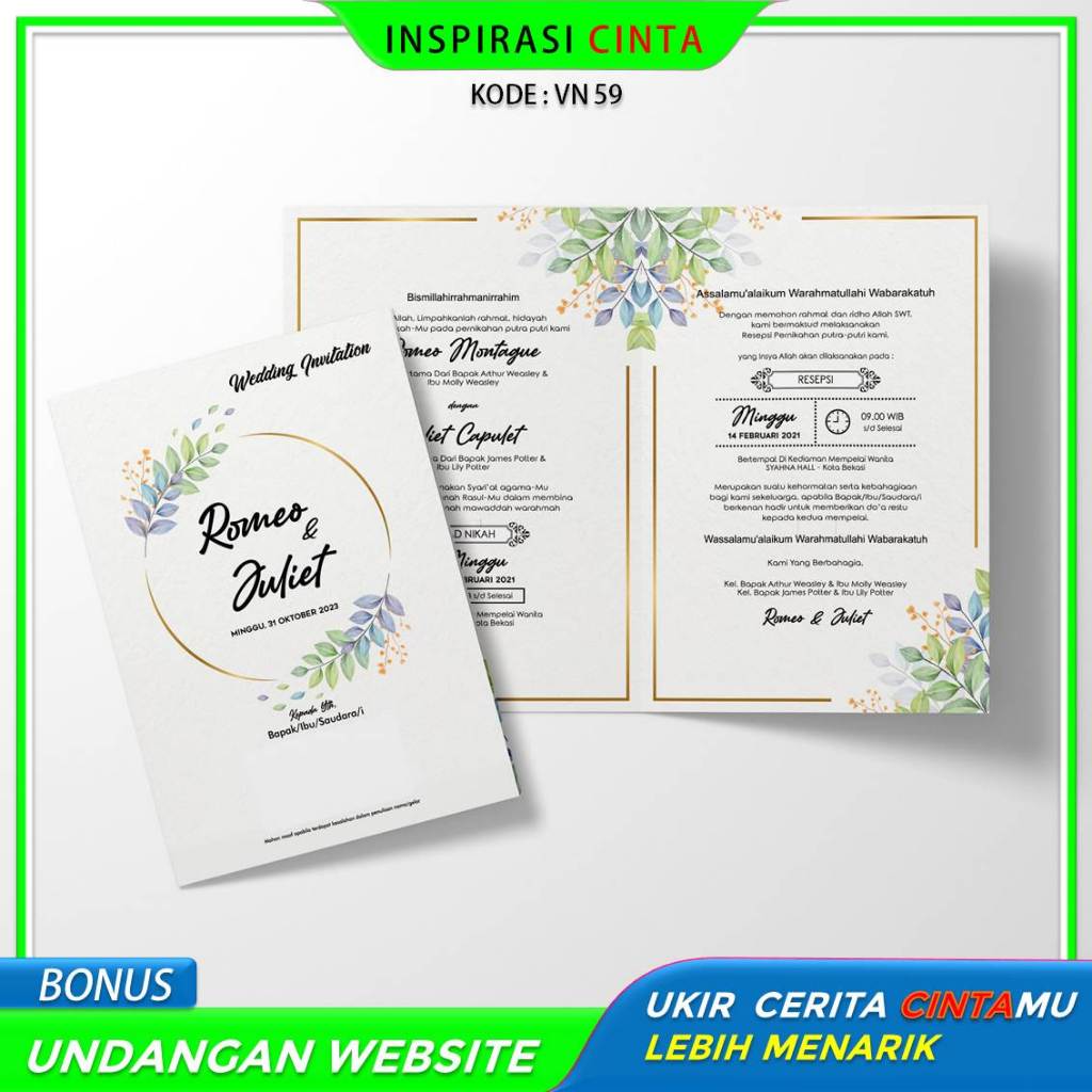 percetakan undangan pernikahan dengan desain kreatif dan elegan