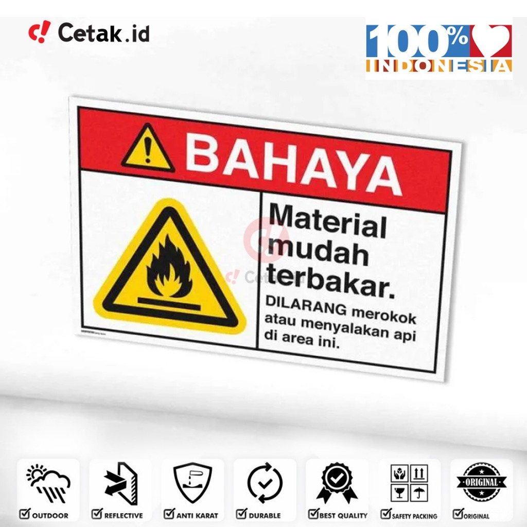 

Sign Sticker BAHAYA MATERIAL MUDAH TERBAKAR