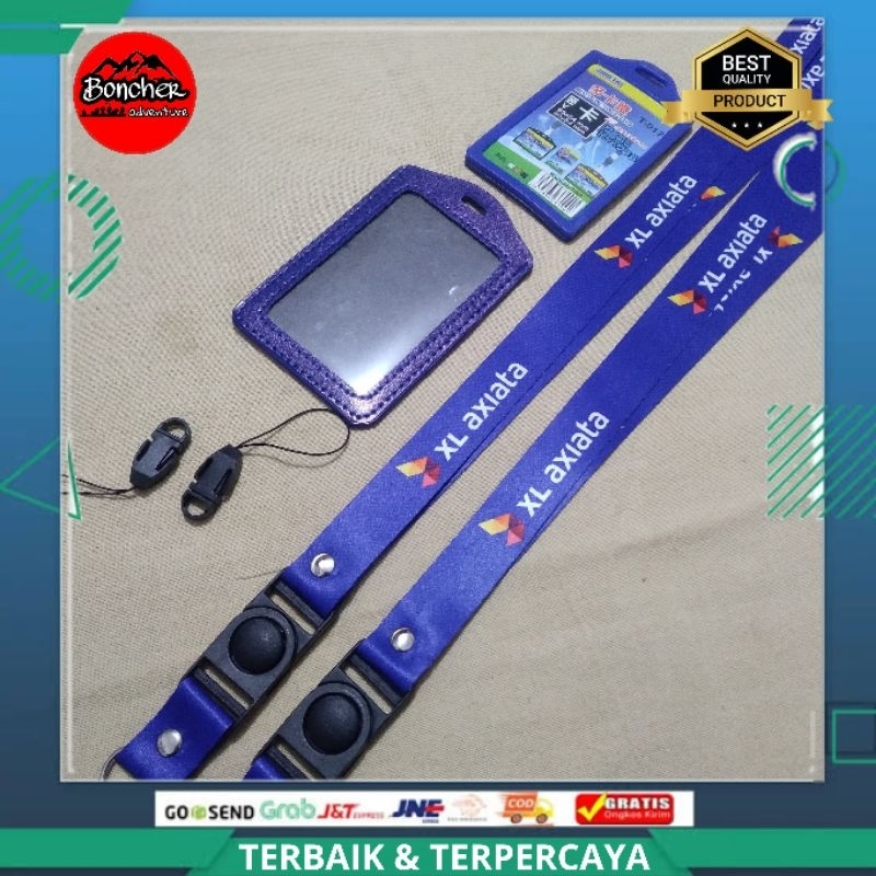 

tali id card XL AXIATA Tali gantungan Printing 2 Sisi Full Colour