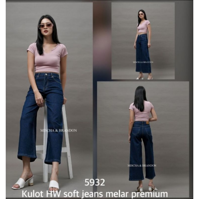 Kulot jeans Mischa brandon melar /stretch