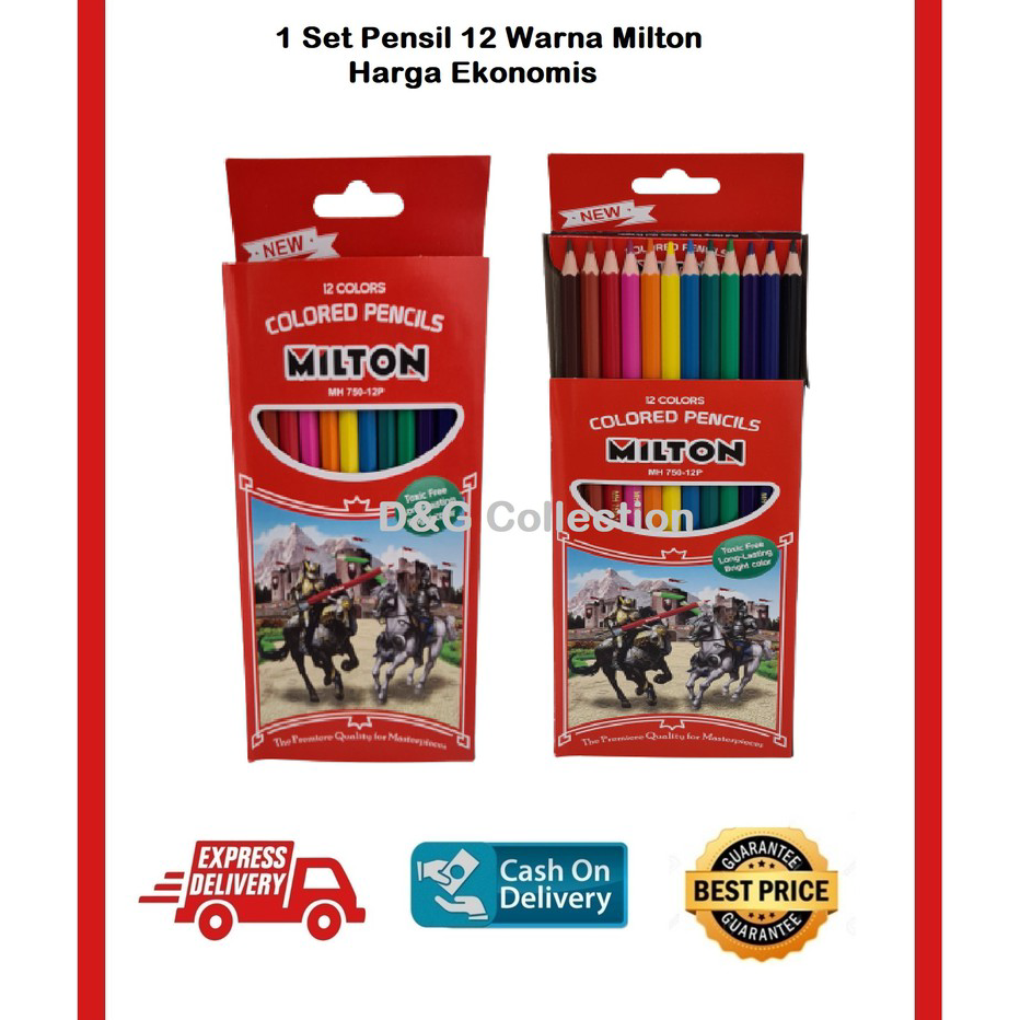

Stock Banyak PENSIL 12 WARNA PANJANG MILTON ☍☌✵❂
