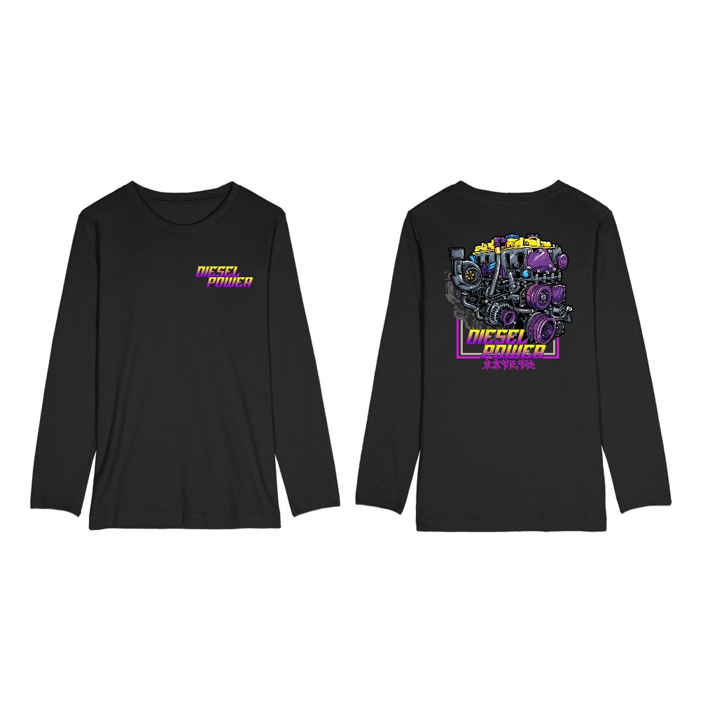 KAOS LENGAN PANJANG RACING DIESEL POWER V2 BIG SIZE JUMBO