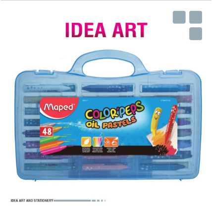 

Crayon Set Maped Oil Pastel 48 warna kemasan Plastic Box 864017