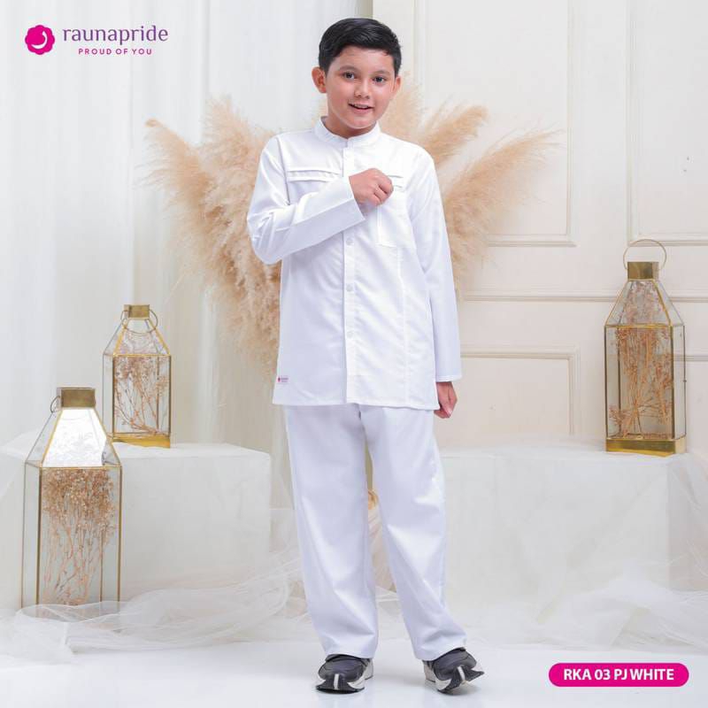 BAJU KOKO ANAK RAUNA RKA03 WHITE