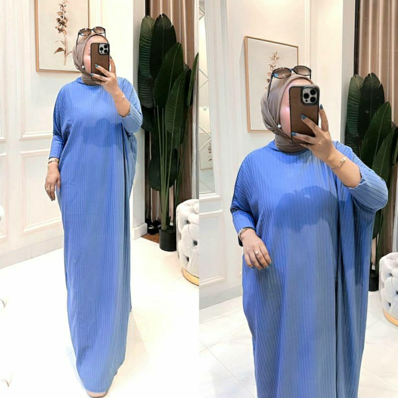 Gamis Polos Kaftan Knit Uniqlo Premium