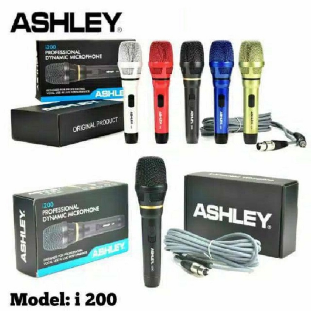Mic Kabel ASHLEY I200 / I 200 ORIGINAL Microphone Ashley i200