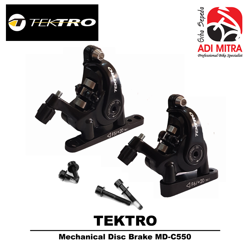 Tektro MD-C550 1 Set Tanpa Rotor Road Mechanical Disc Brake Flat Mount Kaliper Rem Sepeda
