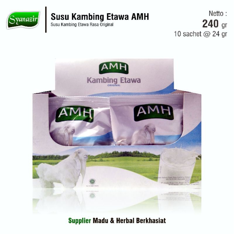 

Susu Kambing Etawa Original AMH 10 sachet @ 24 gr