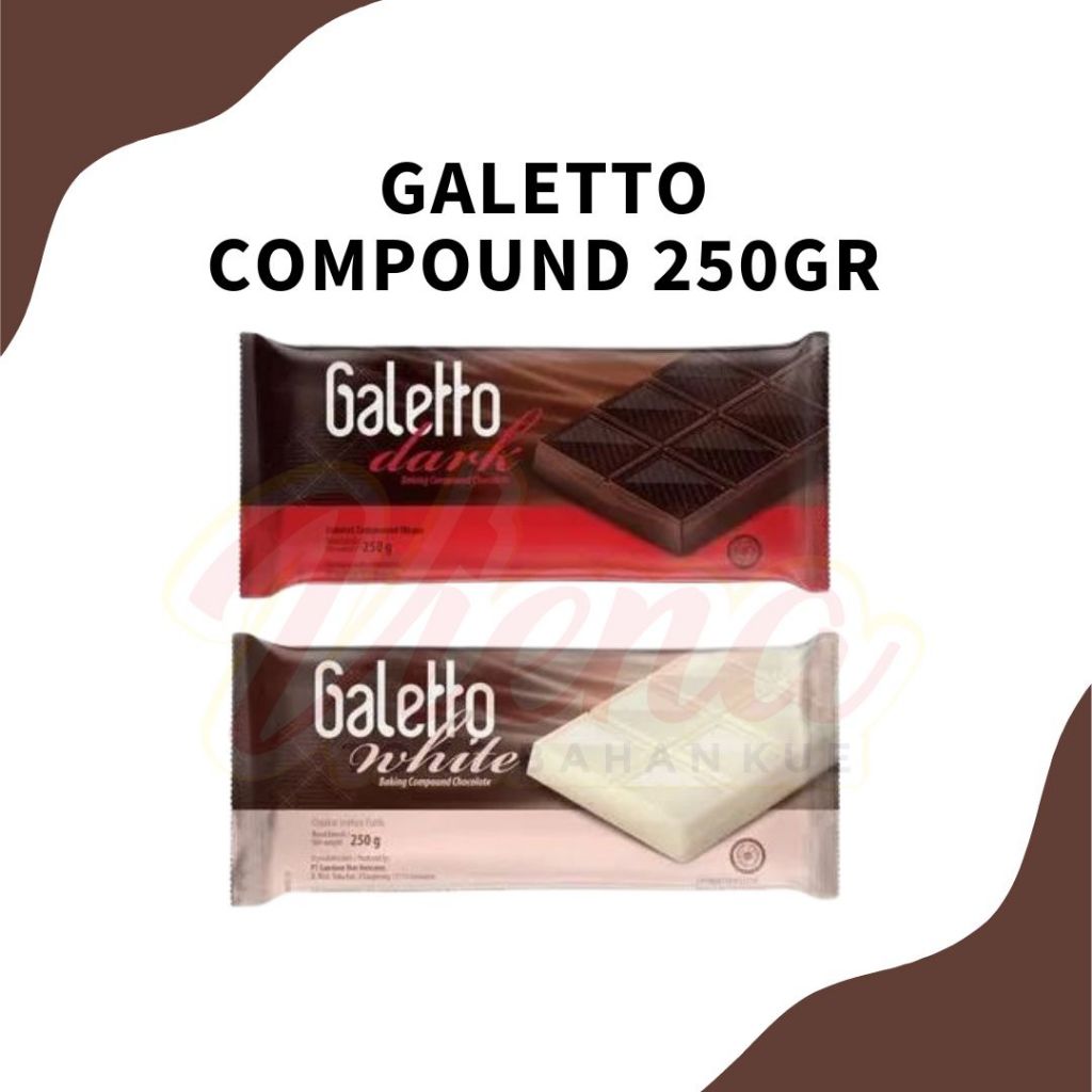 

Galetto Compound 250gr Dark Chocolate / White Chocolate