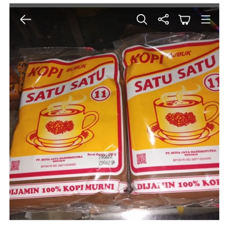 

Kopi Bubuk Satu Satu 250 gram