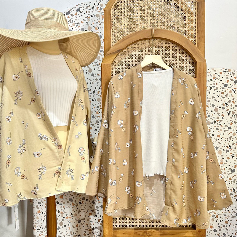 IL - SYAKILA OUTER KIYOWO MOTIF BUNGA LENGAN PANJANG / CARDIGAN MOITF BUNGA VINTAGE
