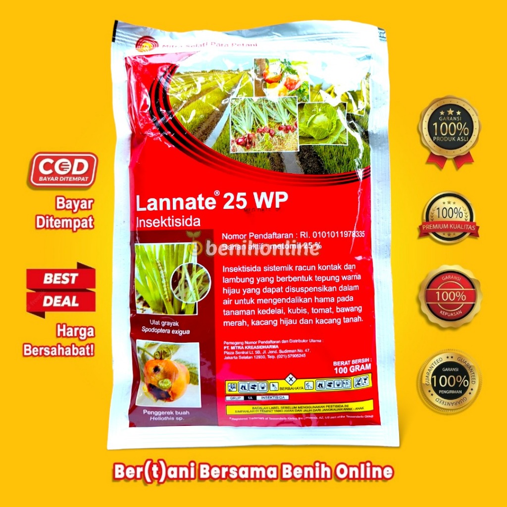 INSEKTISIDA - LANNATE 25 WP - 100 gr - metomil dupont corteva endure integrate