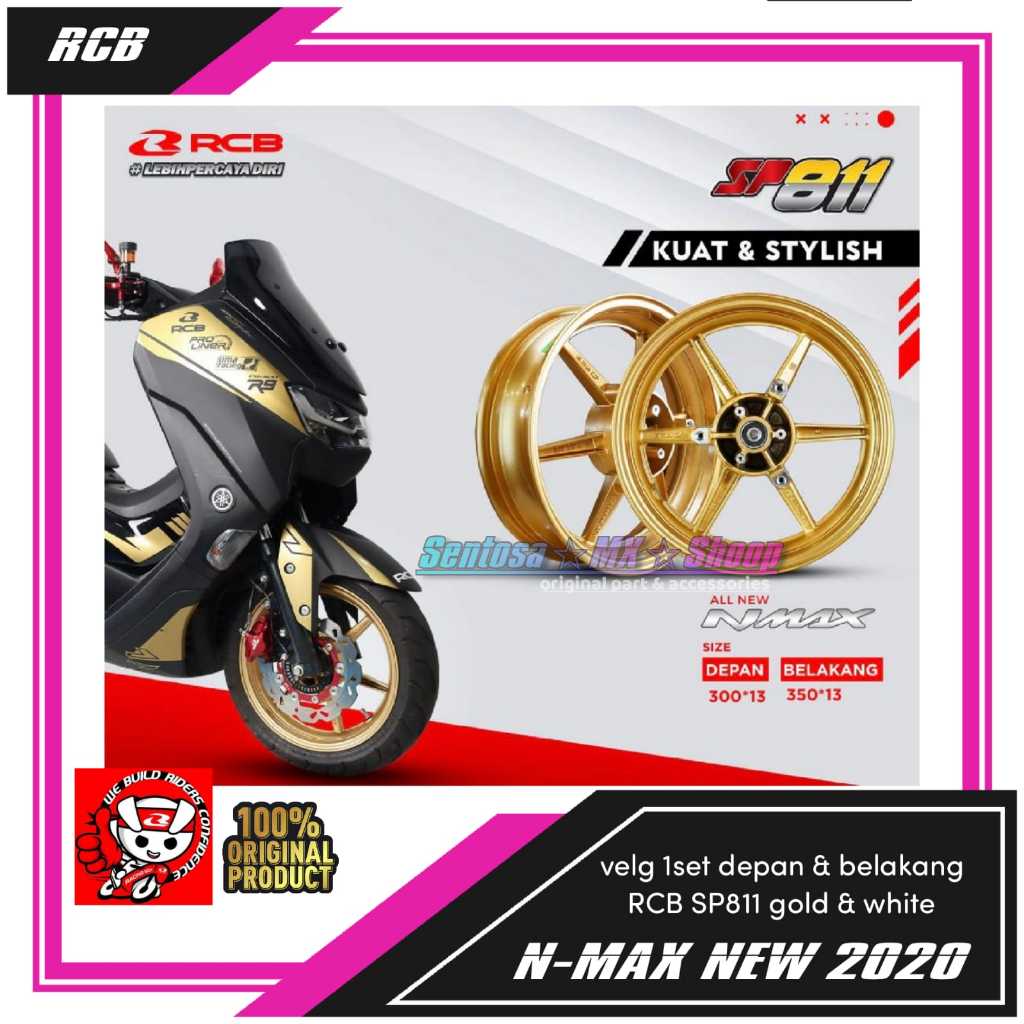 [ RCB SP-811 ]  SEPASANG VELG RACING BOY LEBAR VELG 300/350 RING 13 MOTOR NMAX NEW ORIGINAL