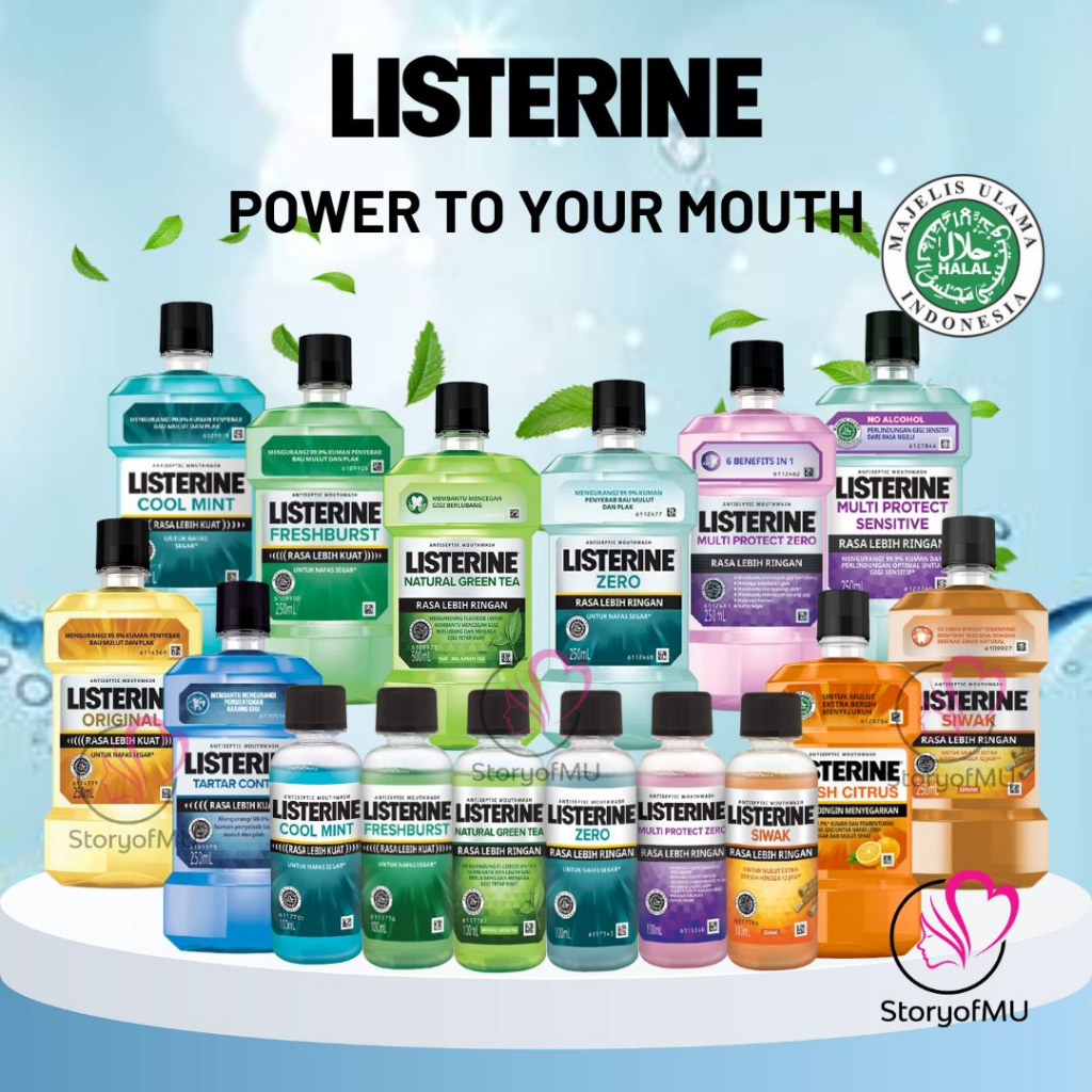 LISTERINE KUMUR 100ML / CAIRAN PEMBERSIH MULUT