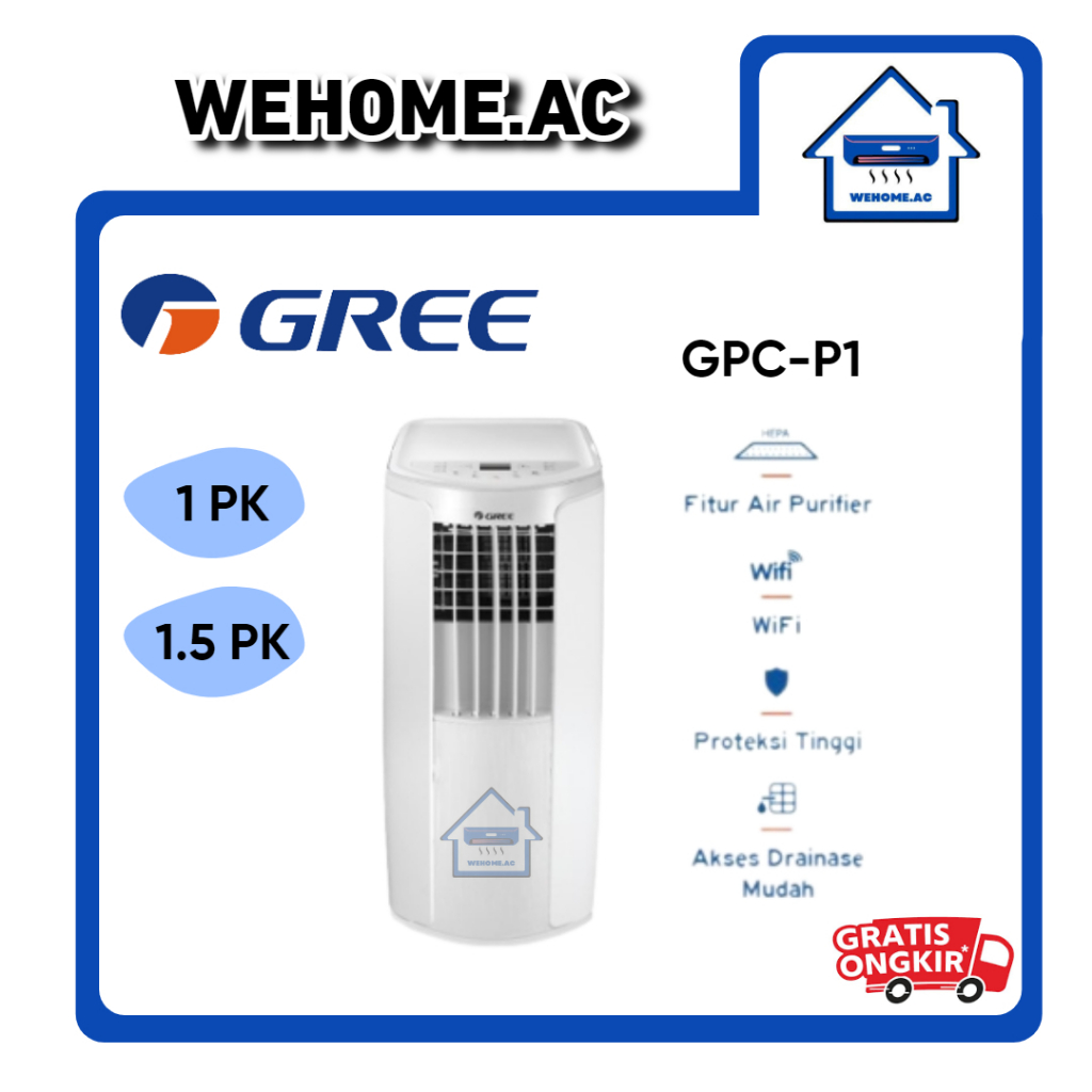 AC Portable Gree GPC-P1 AC Gree Portable GPC09P1 / GPC12P1 AC Portable Gree 1PK / 1.5PK