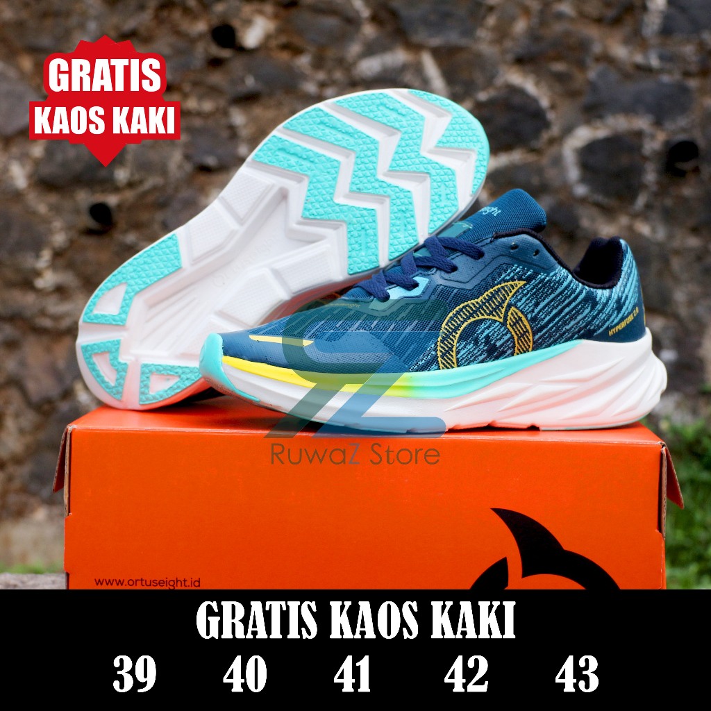 221100 PROMO SEPATU RUNNING ORTUSEIGHT HYPERFUSE 2.0 NAVY YELLOW SEPATU OLAHRAGA LARI MURAH