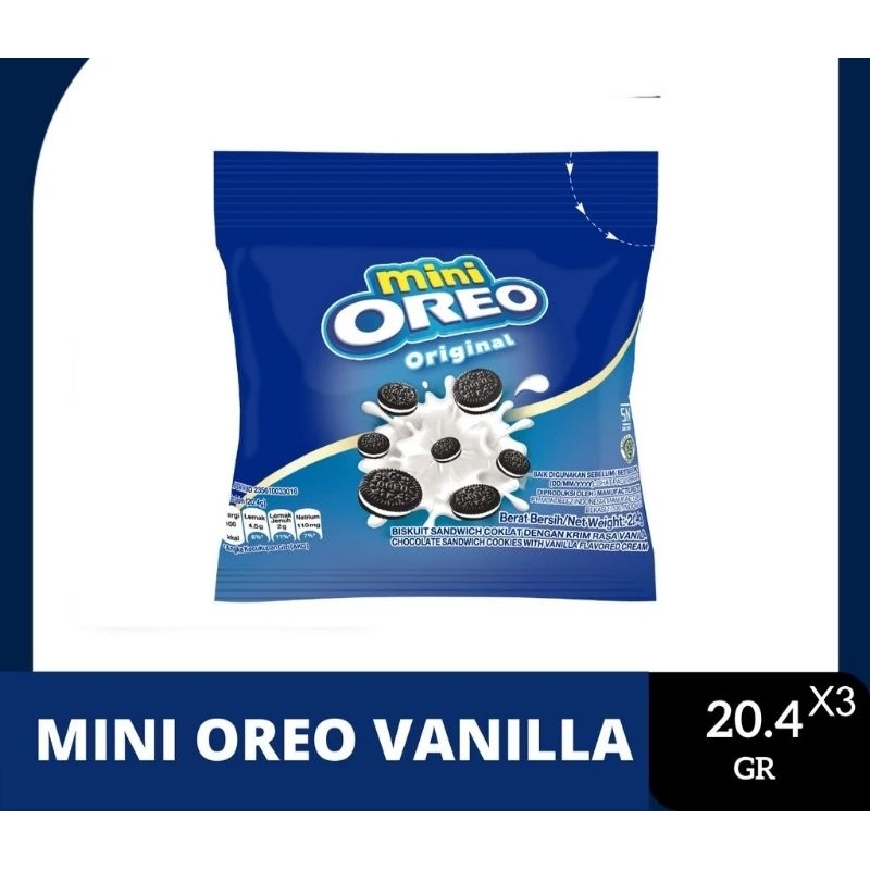 

MINI OREO BISKUIT ORIGINAL PCS 20.4gx3