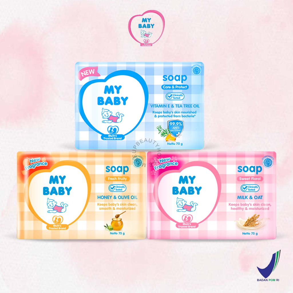 MY BABY Bar Soap 75g Sweet Floral | Fresh Fruity | Care & Protect