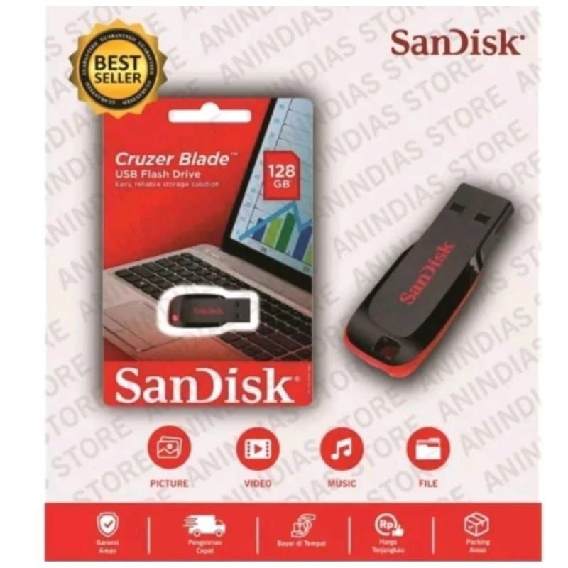 sandisk flashdisk 128GB / USB Flash 128Gb