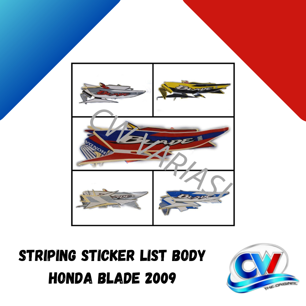 Striping Sticker List Body Blade 2009