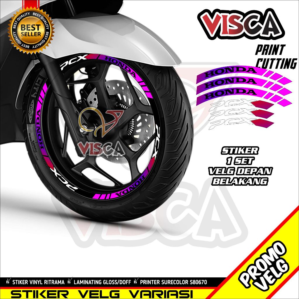Stiker Velg List Velg Motor Stiker Velg Pcx Motif Pcx 03 Bunglon