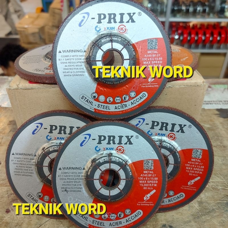 BATU GERINDA POLES I-PRIX 4 INCH / BATU GURINDA POLES IPRIX 4" X 6 MM BATU POLES 4 INCH