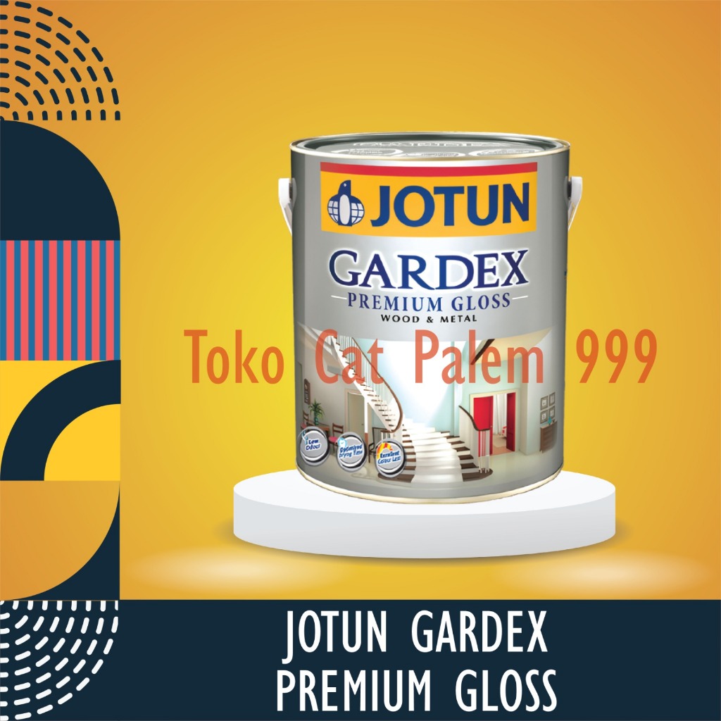 CAT KAYU & BESI JOTUN GARDEX PREMIUM GLOSS WARNA PUTIH 1 LITER