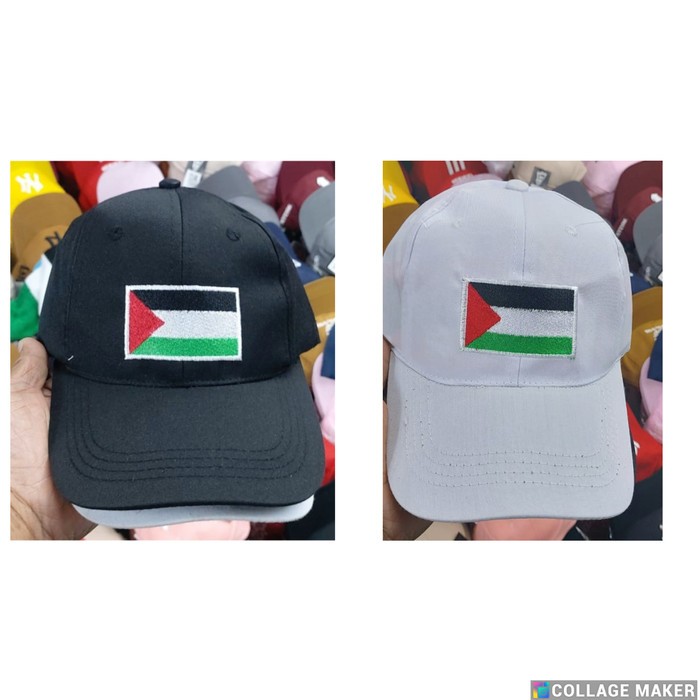 Topi Trucker Baseball - Topi Logo Bendera Palestina