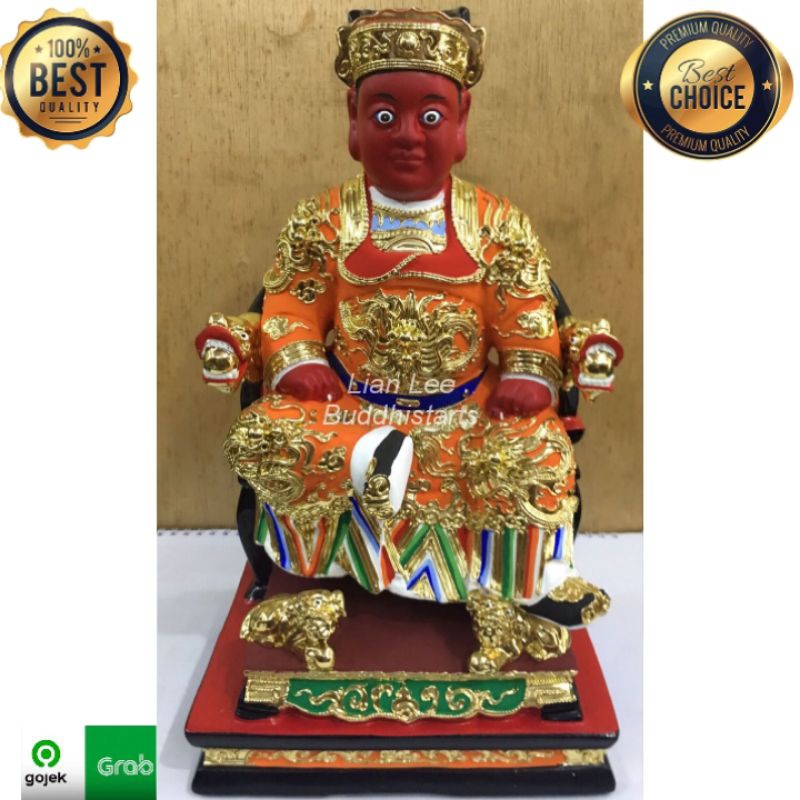 patung dewa kong tek cun ong / kwee seng ong ya full kayu 12 inch