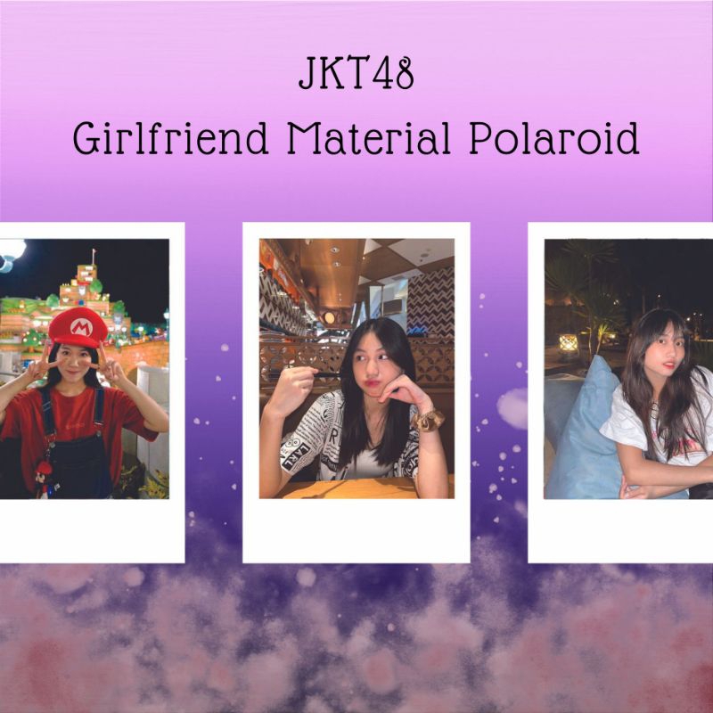 JKT48 GIRLFRIEND MATERIAL POLAROID FREE STANDING KAYU
