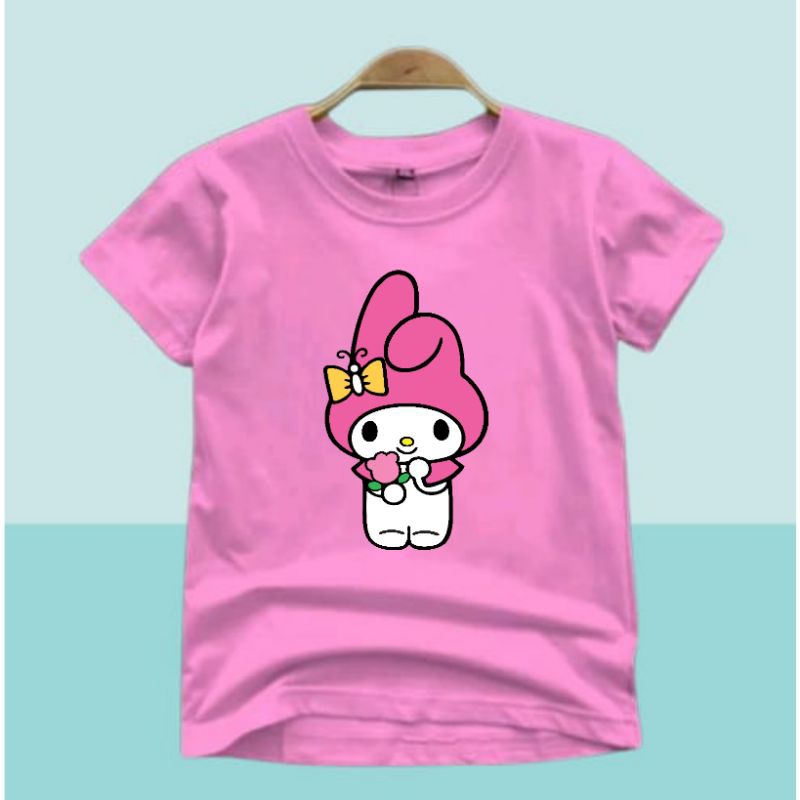 Baju Kaos Anak Melody Umur 2-10 Tahun Cewek Cowok