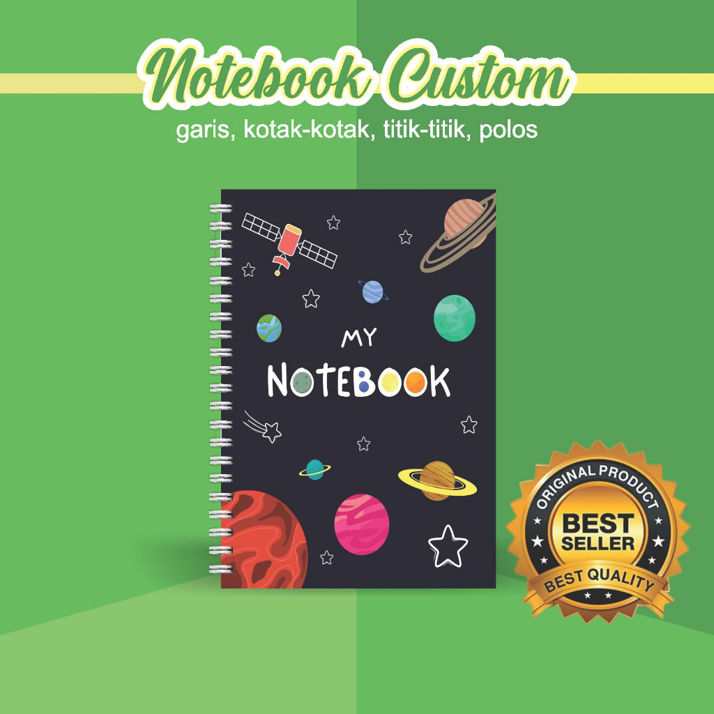 

NOTEBOOK A5 CUSTOM CATATAN/JURNAL BOOKPAPER GRID/KOTAK2#DOTTED/TITIK2#BLANK/POLOS