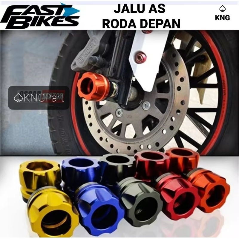 Jalu As Roda Depan Mini Full CNC Model Corong Universal Semua Motor