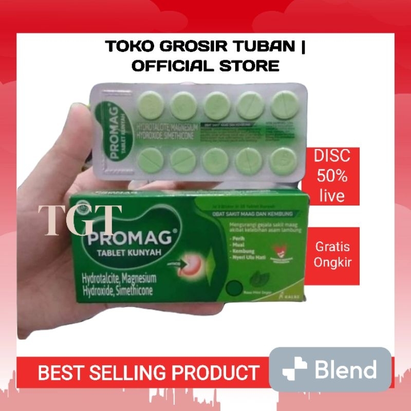 

PROMAG OBAT MAAG 1 BLISTER ISI 10PCS