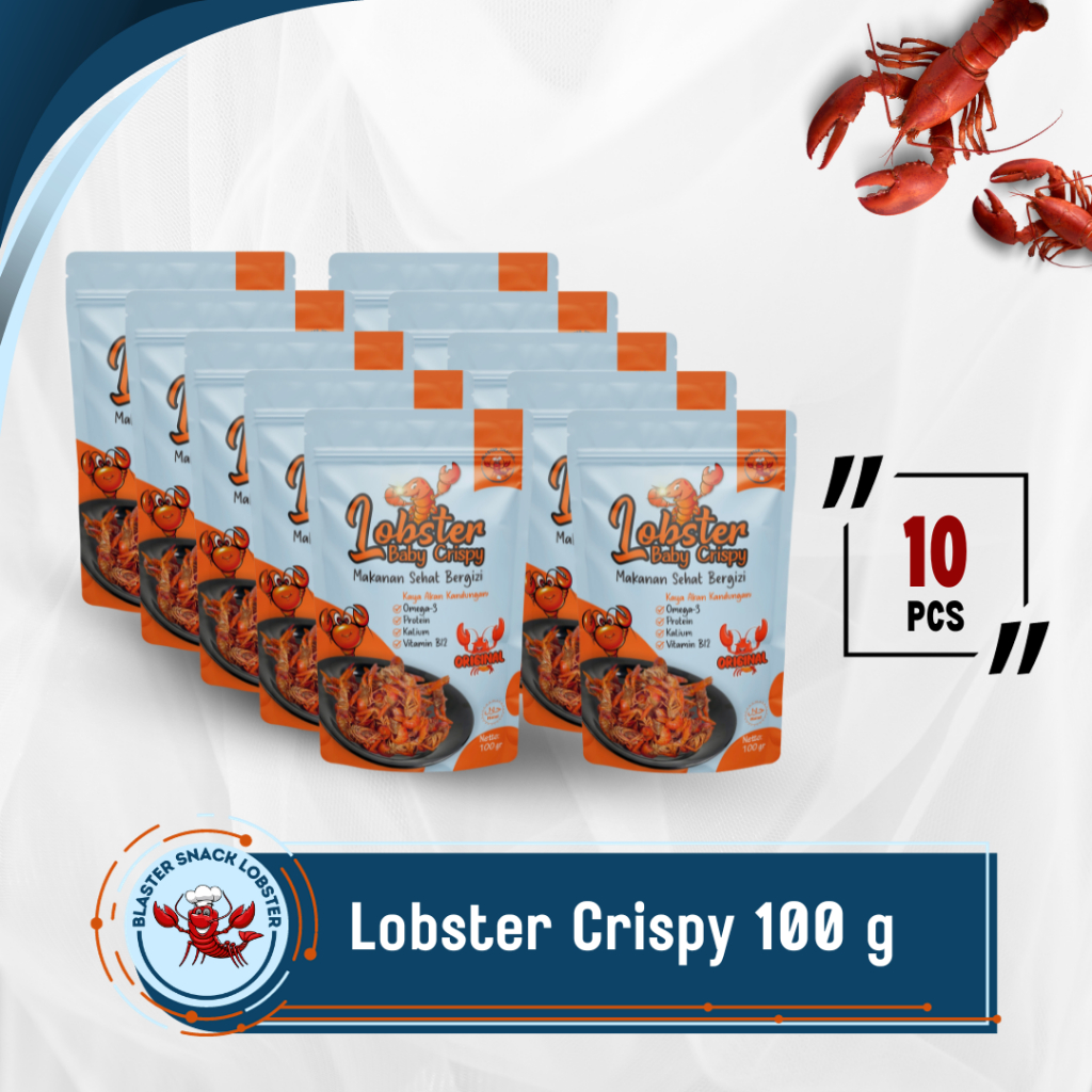 

[ISI 10 PCS] Lobster Air Tawar Crispy Cemilan 100 g