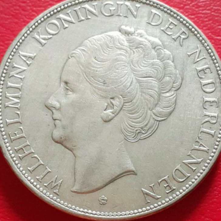 Best Product Koin Kuno Silver Perak Netherland Belanda Wilhelmina 2 1/2 Gulden Terlaris