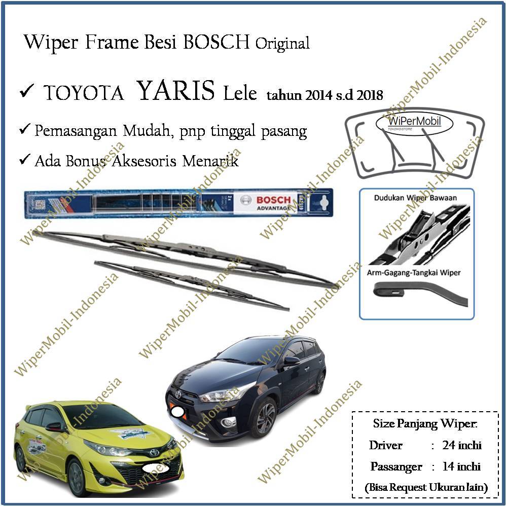 Wiper Frame Besi Bosch Toyota YARIS 2014 2015 2016 2017