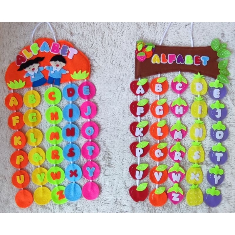 Gantungan dinding Alfabet hiasan kelas Alfabet tugas sekolah