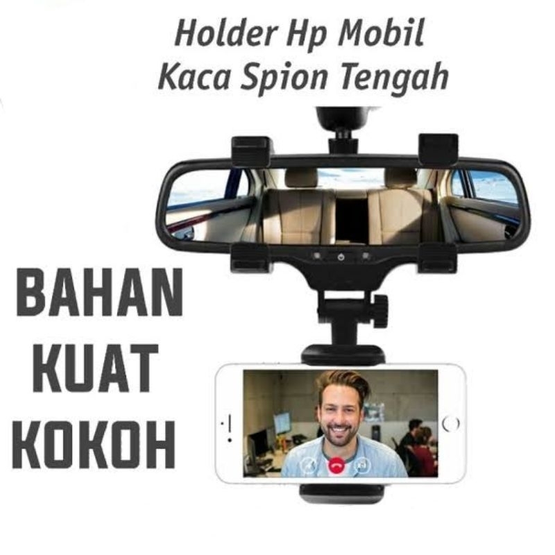 Universal 360 ° Kaca Spion Mobil Penahan Dudukan Cradle untuk Ponsel GPS Tampilan Belakang Mobil Cer