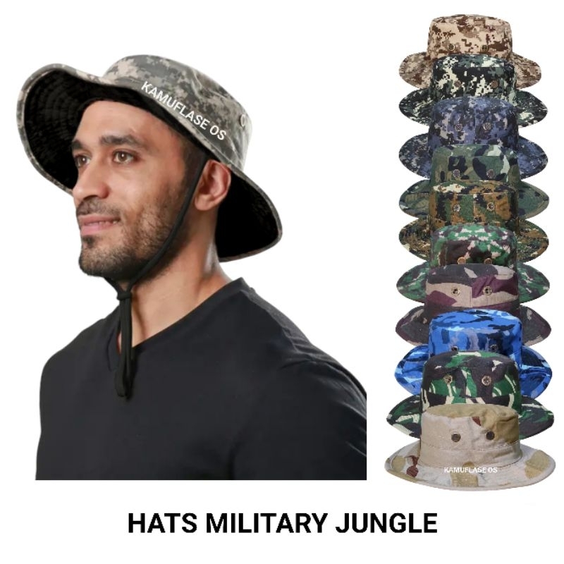 TOPI Rimba loreng army Premium Topi gunung topi outdoor militer TNI AD AU Gurun Multicam kopassus dl
