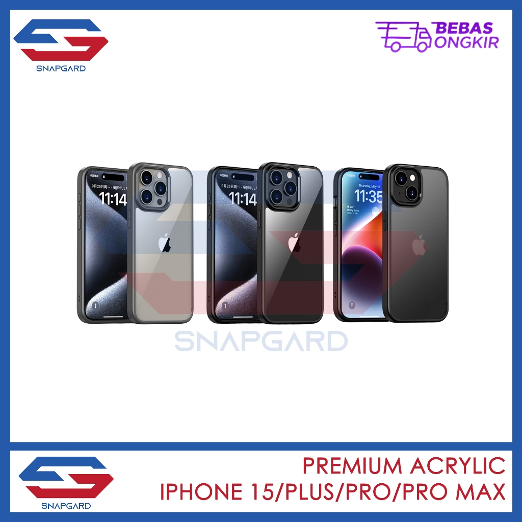 SNAPGARD Premium Acrylic Case iPhone 15 Pro Max Case iPhone 15 Pro