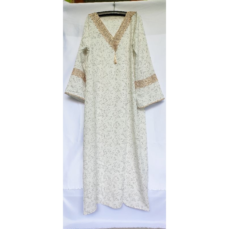 mukenah abaya sholat dewasa, bahan crinkle dan bahan silk