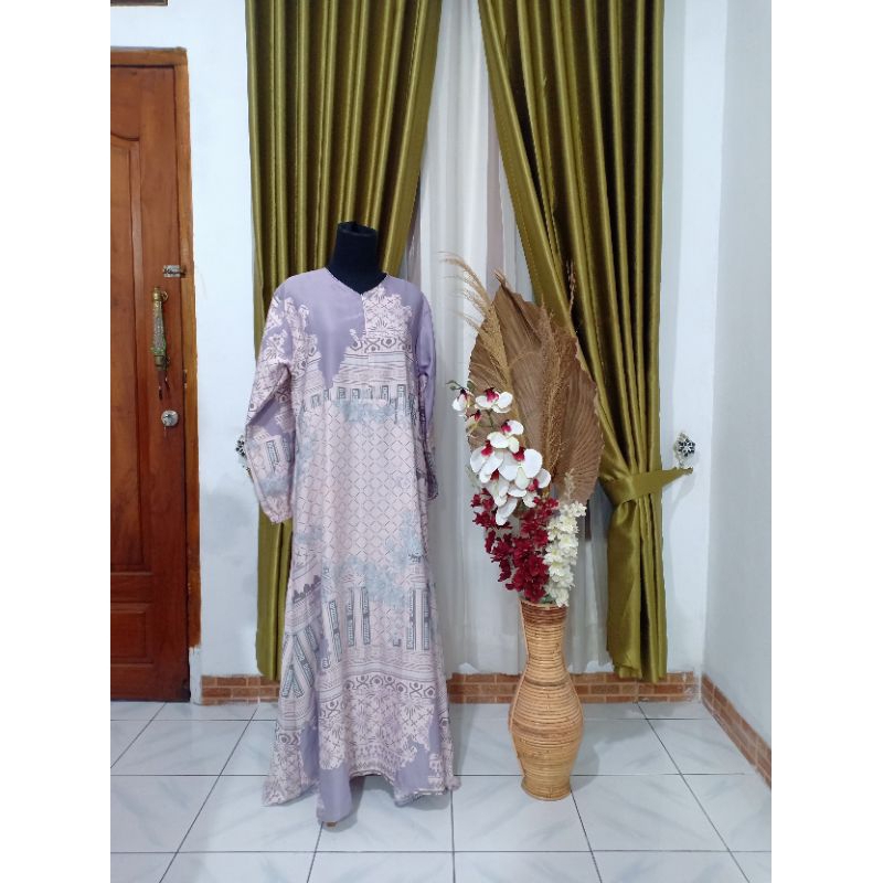Dress Gamis Maxmara Luxury Premium Motif Etnik Elegan Remaja Dewasa