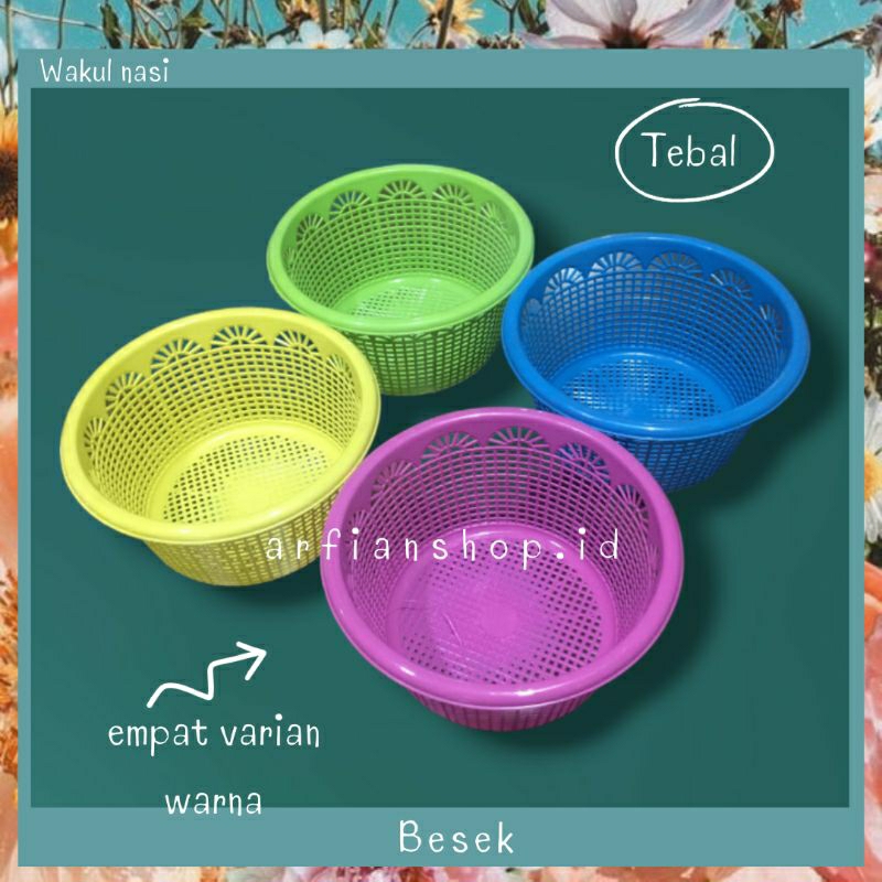 Besek Plastik Serbaguna / Keranjang Kecil / Wakul Nasi / Wakul Telur